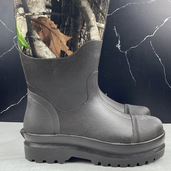 Hisea Men’s Waterproof Rubber Boots Black/Camo sz 6 - Picture 6 of 11